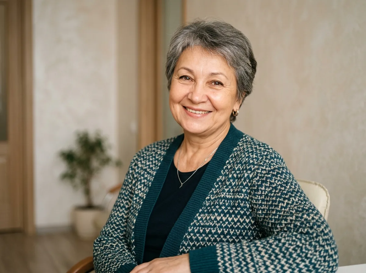 Аватар женщины Алевтины из Самары, довольная пациентка, портрет, нейтральный фон